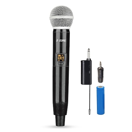 5 Core 5 Core Wireless Microphones VHF Dynamic Unidirectional Handheld Microfono w Receiver - 165ft Range WM 1001